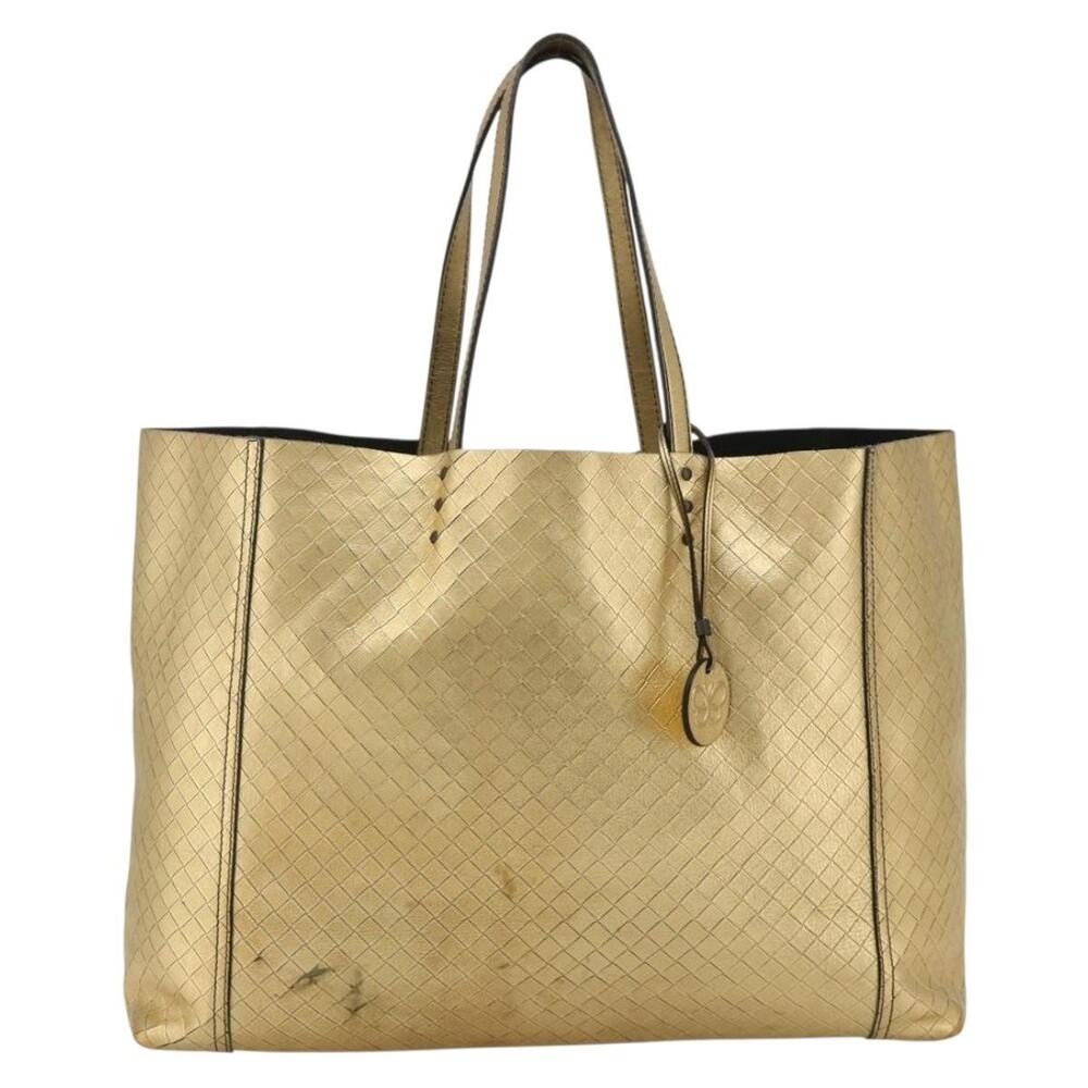 Bottega Veneta Intrecciato Tote Bag Gold